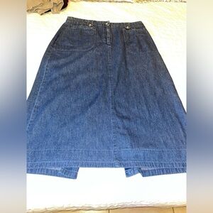 Denim maxi skirt